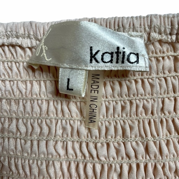 Katia One Shoulder Fit & Flare Magenta Cream Dress Size Large - Picture 7 of 12